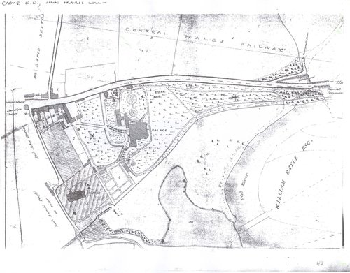 Bishops Park Abergwili Carmarthenshire 1843 map