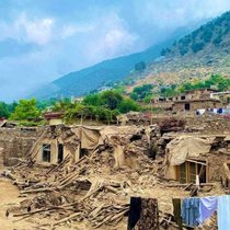 Damage caused by earthquake in Afghanistan August 25