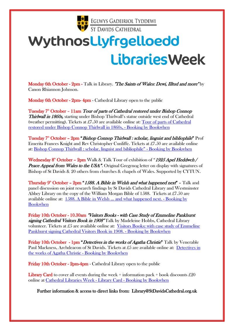 Libs Week poster 2025